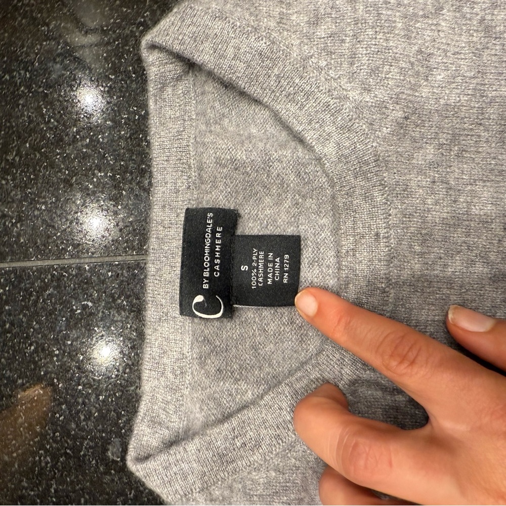 Gray Cashmere Sweater Shirt